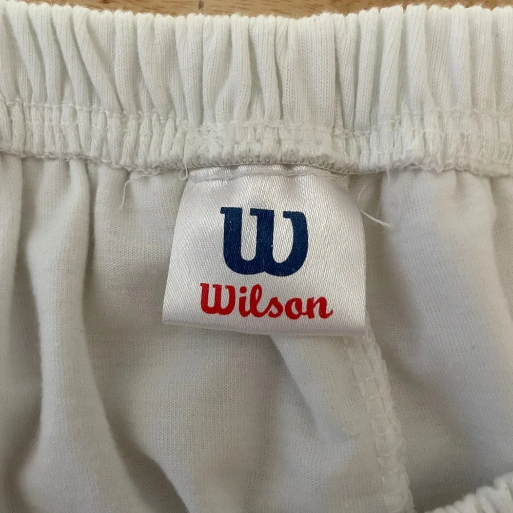 Kids Wilson Tennis Skirt‎ White Navy Trim Athletic Skort Size XS